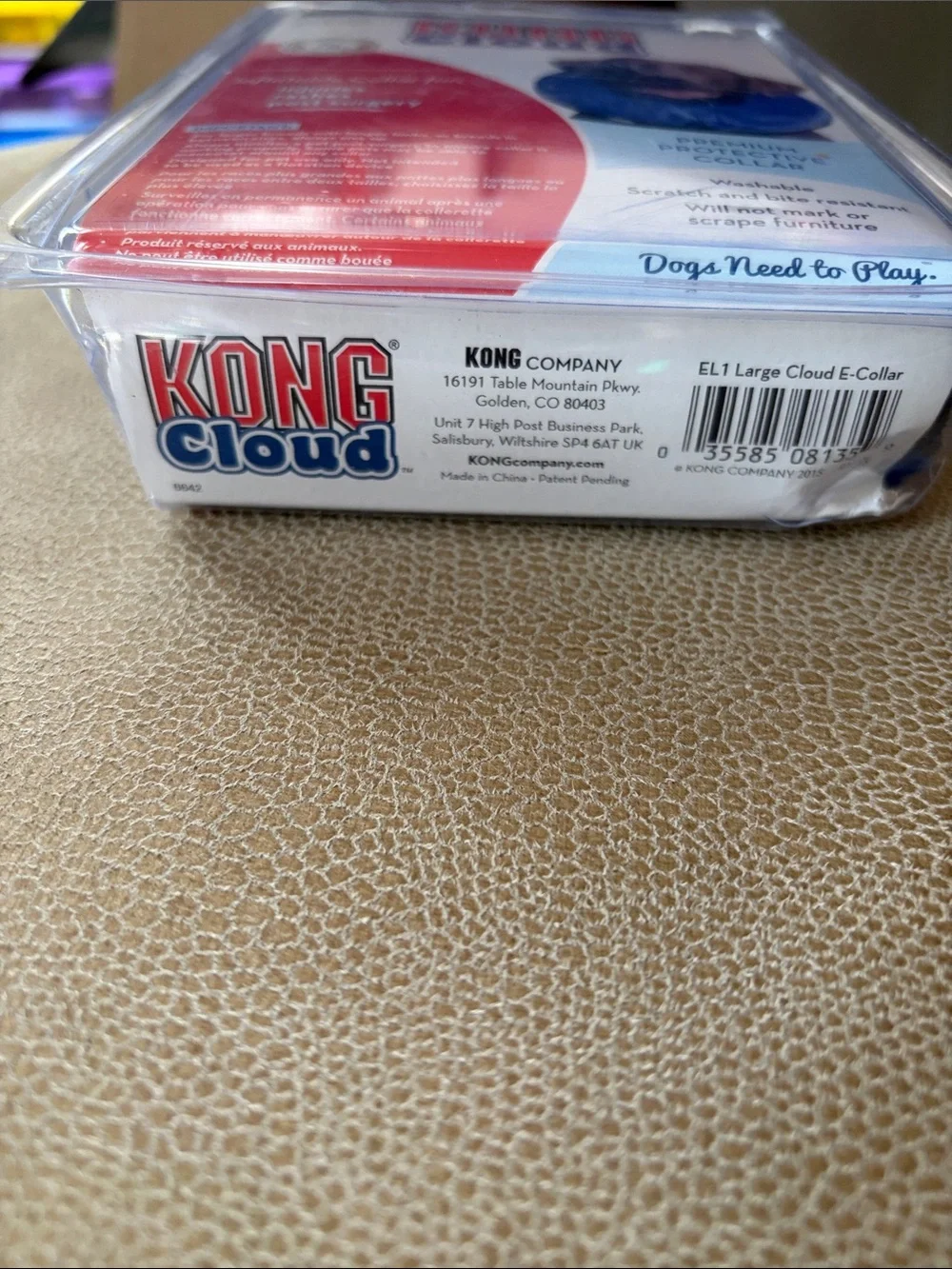 Kong Cloud Inflatable Protective Collar - Blue Size Large
